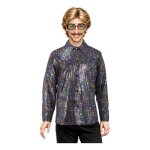Chemise disco noire - partilandia - homme - manches longues - multicolor - �toiles