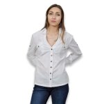Chemise femme b. young manches longues - chemise femme de couleur banche