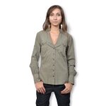 Chemise femme b. young manches longues - vert - coupe ajuste