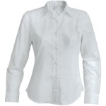 Chemise femme kariban sans repassage - blanc - regular - manches longues - col chemise