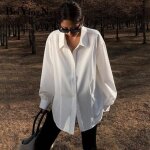 Chemises femme mode ample vente chaude tendance coton mode decontractee nouveau confort - blanc blanche ...