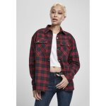Chemise femme - urban classics - oversized - 100% coton - manches longues - motif à carreaux Chemise femme - urban classics - oversized - 100% coton - manches longues - motif à carreaux