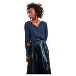 Chemise femme - vila - vilucy l - s shirt - noos - bleu total eclipse - taille 42 - manches longues