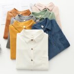 Chemises pour femmes - vitata - manteau Épaisseur de coton de printemps - hauts de cardigan - manches ... Chemises pour femmes - vitata - manteau Épaisseur de coton de printemps - hauts de cardigan - manches ...