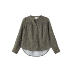 Chemise fille name it vinaya - verte manches longues motif scarab�e