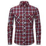 Chemise en flanelle homme  manches longues chemise carreaux avec poches tissu confortable - us taille ...