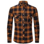 Chemise en flanelle homme à manches longues chemise carreaux avec poches tissu confortable - us taille ... Chemise en flanelle homme à manches longues chemise carreaux avec poches tissu confortable - us taille ...