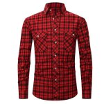 Chemise en flanelle homme � manches longues chemise carreaux avec poches tissu confortable - us taille ...