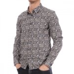 Chemise � fleurs / marine homme teddy smith carton