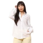 Chemise fluide et ample � effet l�g�rement satin�. dot�e de boutons devant et sur les manches. pour femme ...