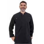 Fantazia - chemise grande taille homme - chemise tibetaine homme ouverture laterale noire