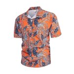 Chemise hawaienne casual manches courtes �t� - insfity - orange - homme - loose