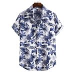 Chemise hawaenne homme imprim manches courtes chemisette de plage pour vacances