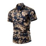 Chemise hawa�enne homme manches courtes �t� chemise de plage funky fleurs regular fit pour vacances - ...