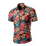 Chemise hawaïenne homme manches courtes Été chemise de plage funky fleurs regular fit pour vacances - ... Chemise hawaïenne homme manches courtes Été chemise de plage funky fleurs regular fit pour vacances - ...