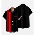 Chemise hawaenne homme  manches courtes rayures bicolore - insfity - grande taille