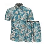 Chemise hawaenne homme manches courtes et short ensemble tenue de plage imprim floral respirant confortable ...