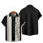 Chemise hawaïenne homme rayures bicolore - insfity - slim - manches courtes - grande taille Chemise hawaïenne homme rayures bicolore - insfity - slim - manches courtes - grande taille