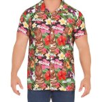 Chemise hawa�enne polyester aloha touriste homme l multicolore