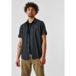 Chemise homme bleue imprim�e - kaporal raja - manches courtes col chemise