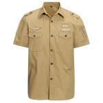 Chemise homme cargo - insfity - manches courtes - coton 95% - confortable - �t�