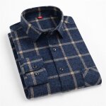 Chemise homme  carreaux en coton manches longues casual - insfity - bleu