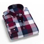 Chemise homme carreaux en coton manches longues casual - insfity - rouge Chemise homme carreaux en coton manches longues casual - insfity - rouge