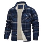 Chemise homme carreaux plaid doublé polaire insfity - grande taille - col revers Chemise homme carreaux plaid doublé polaire insfity - grande taille - col revers