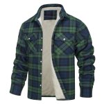 Chemise homme carreaux plaid doubl polaire insfity - grande taille - imprim 3d - col revers