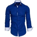 Chemise homme col bicolore uni manches longues coupe slim business ide cadeau nol saint valentin xh431lan ...