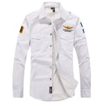 Chemise homme en coton slim fit - insfity - manches longues - col chemise