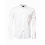 Chemise homme delahaye en coton - blanc - regular - manches longues - col chemise