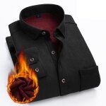 Chemise homme doublée polaire hiver - insfity - col chemise - manches longues - noir Chemise homme doublée polaire hiver - insfity - col chemise - manches longues - noir
