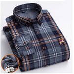 Chemise homme doublée polaire hiver - insfity - col revers - manches longues - bleu Chemise homme doublée polaire hiver - insfity - col revers - manches longues - bleu