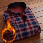 Chemise homme doublée polaire hiver - insfity - col revers - manches longues chaud imprimé Chemise homme doublée polaire hiver - insfity - col revers - manches longues chaud imprimé