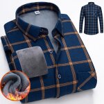 Chemise homme doublée polaire hiver - insfity - col revers - manches longues - chaud - imprimé - bleu ... Chemise homme doublée polaire hiver - insfity - col revers - manches longues - chaud - imprimé - bleu ...