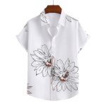 Chemise homme ete manches courtes chemise hawaenne de plage motif rayures - imprim pour vacances - ...