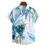 Chemise homme ete manches courtes chemise hawa�enne de plage motif rayures - imprim� pour vacances - ...