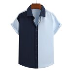 Chemise homme ete manches courtes chemise hawaenne de plage motif rayures - imprim pour vacances - ...