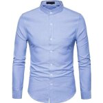 Chemise homme - funmoon - col mao - manches longues - 55% coton - casual Chemise homme - funmoon - col mao - manches longues - 55% coton - casual