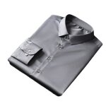 Chemise homme gris manches longues respirante slim fit sans repassage business