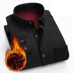 Chemise homme hiver doublée polaire couleur unie chemise chaude epaisse manches longues pour automne ... Chemise homme hiver doublée polaire couleur unie chemise chaude epaisse manches longues pour automne ...