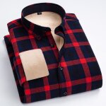 Chemise homme hiver double polaire manches longues chaud epais imprim