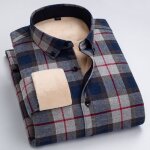 Chemise homme hiver double polaire manches longues chaud epais imprim