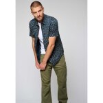 Chemise homme kaporal - bleue imprim�e - coupe slim - manches courtes