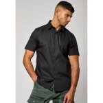 Chemise homme kaporal koura - noire - coupe slim - manches courtes - col chemise