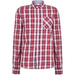 Chemise homme lee cooper 100% coton rouge et blanche