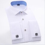 Chemise homme manches longues casual couleur unie fermeture par boutons