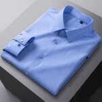 Chemise homme manches longues elegant tissu confortable - bleu - insfity