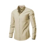 Chemise homme manches longues regular fit grande taille chemise business avec poche couleur unie - taille ...